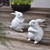 White Rabbit Ru Kiln Ceramic Tea Pet Table Decoration Ornament