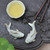 Shuang Yu Xi Shui Ru Kiln Ceramic Tea Pet Table Decoration Ornament