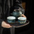 Golden Deer Ceramic Kungfu Tea Teapot Tray & Teacups Set