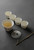 Handwitten Tea Culture Porcelain Gaiwan & Teacups Set (set of 5)