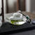 Handmade Mini Glass Chinese Tea Teapot with Turquoise Stone 180ml