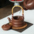 Handmade Yixing Zisha Clay Kettle Zhu Duan 405ml