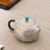 Handmade Pure Silver Teapot Peony 120ml