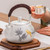 Handmade Pure Silver Kettle Jin Que Deng Zhi 880ml