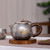 Handmade Pure Silver Teapot Gold House 210ml