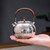 Handmade Pure Silver Teapot Teng Zhai Chui Wen 340ml