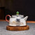 Handmade Pure Silver Teapot Forest Golden House 180ml