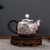 Handmade Pure Silver Teapot Retro Peony 280ml