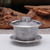 Handmade Pure Silver Gaiwan Traditional Lidded Teacup 150ml