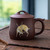 Handmade Yixing Zisha Clay Tea Mug Fu Lu An Kang 500ml