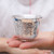 Handmade Pure Silver Teacup Peony 55ml