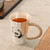 Handmade Pure Silver Tea Mug Panda 300ml