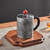 Handmade Pure Silver Tea Mug Peony 310ml