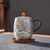 Handmade Pure Silver Tea Mug Golden Lotus 430ml