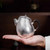 Handmade Pure Silver Teapot Eggplant 258ml