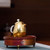 Handmade Pure Silver Teapot Gold Plated Eggplant 158ml