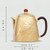 Handmade Pure Silver Teapot Gold Plated Shan Shui Si Fang 208ml