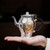Handmade Pure Silver Teapot Gold Plated Qi Pao 248ml