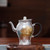 Handmade Pure Silver Teapot Gold Plated Qi Pao 248ml