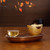 Handmade Pure Silver Teapot Gold Plated Yuan Bao 128ml