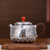 Handmade Pure Silver Teapot Chan Yi Xin Jing 298ml