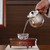 Handmade Pure Silver Teapot Hua Kai Hua Luo 280ml