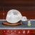 Handmade Pure Silver Loose Tea Strainer Jade Gourd