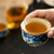 Blue and White Dragon Pattern Ru Kiln Gongfu Tea Tasting Teacup Yuan Ding 65ml