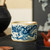 Blue and White Dragon Pattern Ru Kiln Gongfu Tea Tasting Teacup Han Fang 120ml