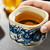 Blue and White Dragon Pattern Ru Kiln Gongfu Tea Tasting Teacup Han Fang 120ml