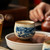 Blue and White Dragon Pattern Ru Kiln Gongfu Tea Tasting Teacup Xiao Chan Ding 70ml