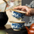 Blue and White Dragon Pattern Ru Kiln Gongfu Tea Tasting Teacup Ya Shou 100ml
