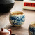 Blue and White Dragon Pattern Ru Kiln Gongfu Tea Tasting Teacup Chan Ji 125ml