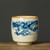 Blue and White Dragon Pattern Ru Kiln Gongfu Tea Tasting Teacup Ru Yi 95ml