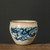 Blue and White Dragon Pattern Ru Kiln Gongfu Tea Tasting Teacup Yu Wu 180ml