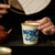 Blue and White Dragon Pattern Ru Kiln Gongfu Tea Tasting Teacup Li Shi 120ml