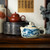 Blue and White Dragon Pattern Ru Kiln Chinese Kung Fu Tea Teapot Xi Shi 180ml