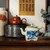 Blue and White Dragon Pattern Ru Kiln Chinese Kung Fu Tea Teapot Han Fang 175ml