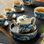 Blue and White Dragon Pattern Ru Kiln Chinese Kung Fu Tea Teapot Han Fang 175ml