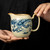 Blue and White Dragon Pattern Ru Kiln Fair Cup Of Tea Serving Pitcher Creamer Wen Yi 250ml