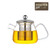 Kamjove L-02 Glass Lead Free Borosilicate Heat Resistant Teapot Stainless Steel Infuser