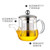 Kamjove L-02 Glass Lead Free Borosilicate Heat Resistant Teapot Stainless Steel Infuser