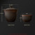 Tiao Dao Fu Diao Jian Shui Purple Pottery Kungfu Tea Teapot And Teacup Set