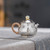 Handmade Pure Silver Teapot Mini Chui Wen 70ml