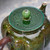 Handmade Pure Silver Teapot Stone Green Multicolor 160ml