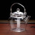 Heat Resistant Glass Teapot with Stainless Steel Ring Handle and Filter