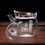 Heat Resistant Glass Teapot with Stainless Steel Ring Handle and Filter