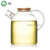 Large Clear Glass Teapot Tea Kettle with Bamboo Lid and Filter 1600ml 56oz