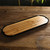 Bamboo Flat Elliptical Black Ceramic Gongfu Tea Table Serving Tray 40.5*15.5cm