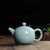 Chinese Longquan Klin Celadon Ceramic Kung Fu Teapot With Filter 240ml 8oz Ice Veins Light Sky Blue